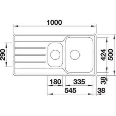 Evier blanco lemis 6 s-if réversible - inox brossé - 1,5 Evier et Mitigeur BLANCO 523032 inox – Image 2