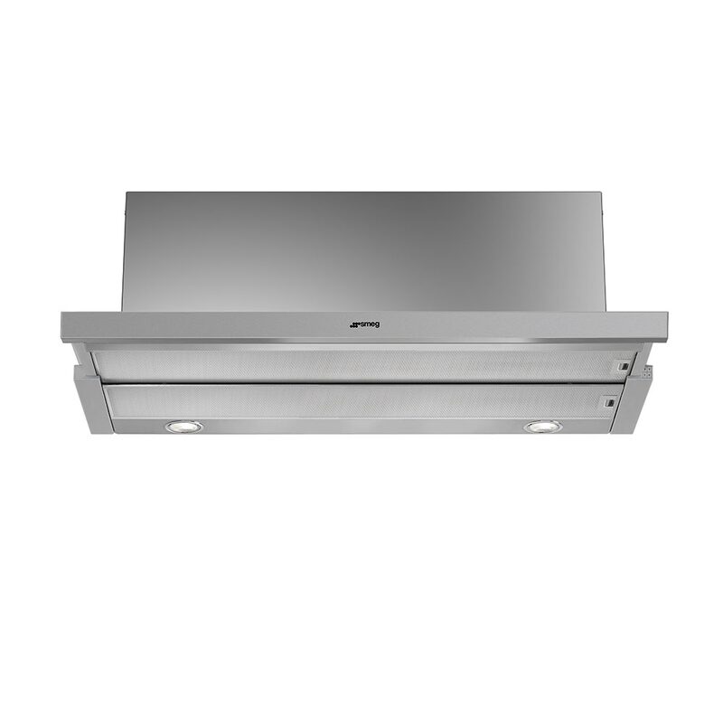 hotte tiroir télescopique 90cm bandeau inox 2 hotte smeg kset900xe