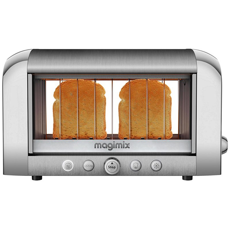 Inox - grille pain tous pains fentes extra-larges (41mm) - Petit déjeuner  MAGIMIX 11538 - Meg diffusion