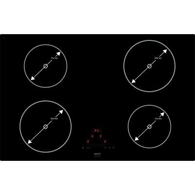 table de cuisson 80cm 4 zones. novy 1755