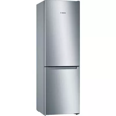 série 2, réfrigérateur combiné pose libre, 176 x 60 cm, couleur inox bosch kgn33nleb