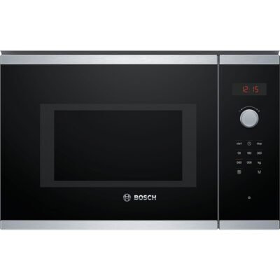 serie 4, micro ondes intégrable, inox bosch bfl553ms0