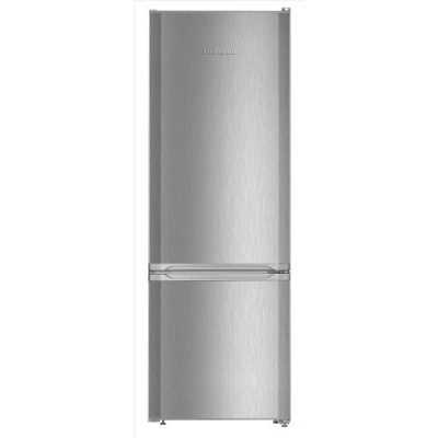 réfrigérateur combiné faible largeur de 55cm, portes inox liebherr cuel281 21