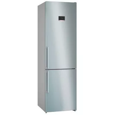 série 6, réfrigérateur combiné pose libre, 203 x 60 cm, inox anti trace de doigts. bosch kgn39aibt