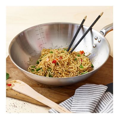 wok alchimy ø32cm compatible tout feu. de buyer 3608.32 mise en situation