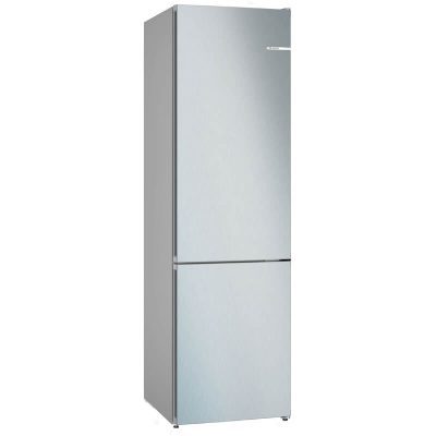 série 4 réfrigérateur combiné pose libre 203 x 60 cm couleur inox bosch kgn392ldf