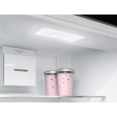 réfrigérateur 1 porte tout utile, bluperformance, hauteur de 165,5cm. liebherr re5020 20 clayettes verre finition alu