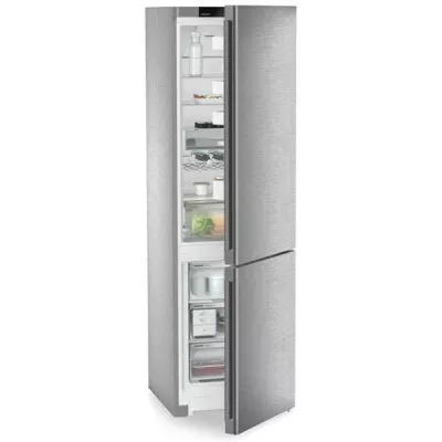 réfrigérateur combiné duocooling, bluperformance avec easy twist ice, 60cm, look inox. liebherr cnsdd5723