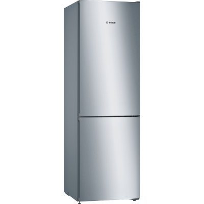 série 4, réfrigérateur combiné pose libre, 186 x 60 cm, couleur inox. bosch kgn36vled