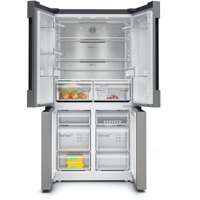 série 6, réfrigérateur combiné no frost multi portes, 183 x 91 cm, inox avec vita fresh xxl aménagement intérieur