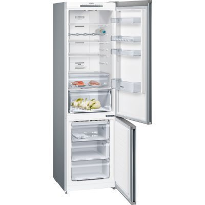 iq300, réfrigérateur combiné pose libre, 203 x 60 cm, inox anti trace de doigts.aménagement intérieur