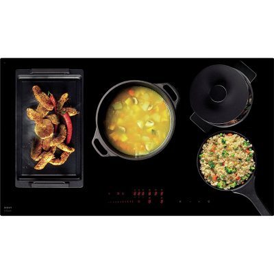 table de cuisson 90cm, 2 zones flexibles gamme "induction power", produit premium. novy 1768