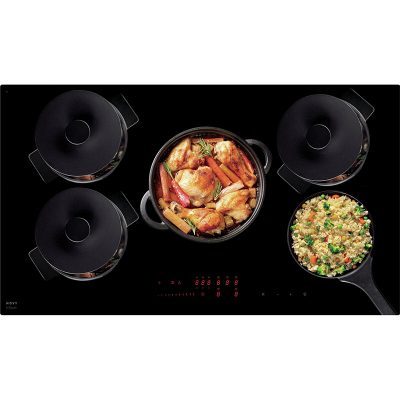 table de cuisson 90cm, 2 zones flexibles gamme "induction power", produit premium. novy 1768