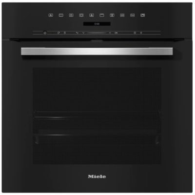 four vapeur combiné design noir élégant avec mise en réseau et tastecontrol. miele dgc7151