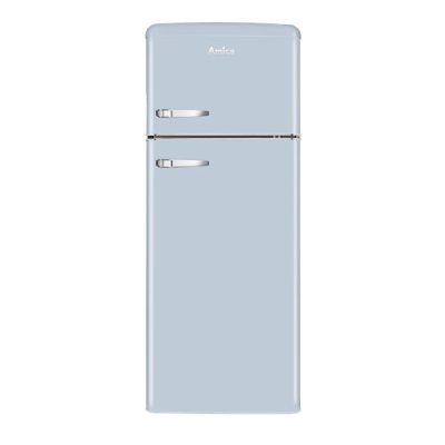 réfrigérateur 2 portes bleu clair hauteur 166,5 cm 246 l amica ar7252lb