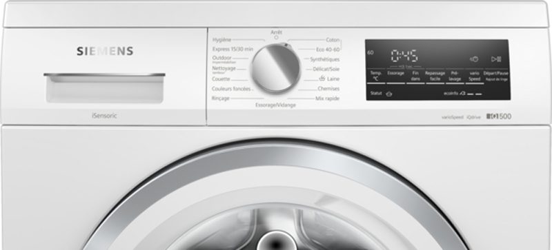 Lave linge extraKlasse, avec top amovible 8 kg, 1400 trs/min Siemens  WU14UT1MFR - Meg diffusion