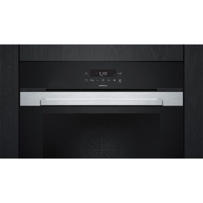 four avec fonction vapeur extraclasse noir et inox siemens hr372abs0s