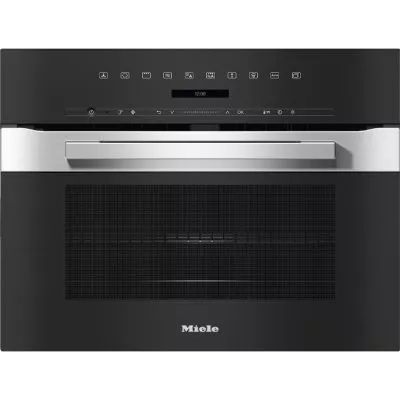 four compact combiné micro ondes esthétique facile à combiner avec programmes automatiques et modes combinés. miele h 7240 bm in