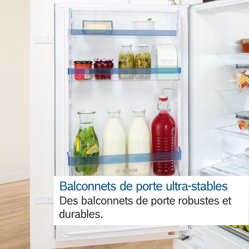 série 6, réfrigérateur intégrable exclusiv, 122.5 x 56 cm, charnières pantographes softclose bosch kir41edd1