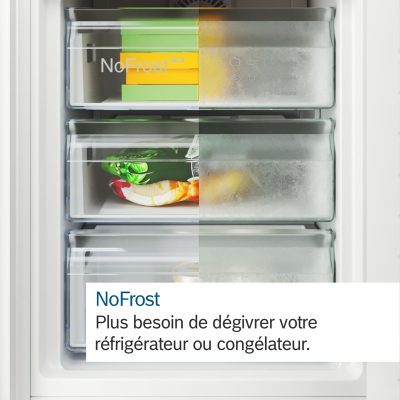 série 4, réfrigérateur combiné pose libre, 203 x 60 cm, acier inox noir bosch kgn39excf