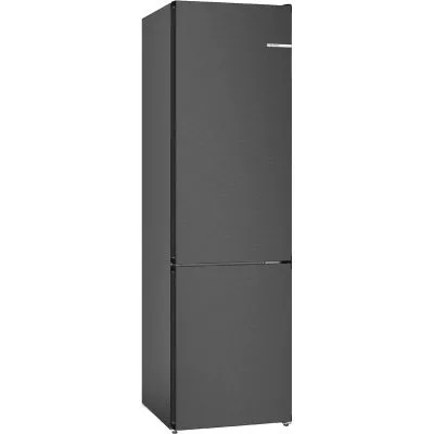 série 4, réfrigérateur combiné pose libre, 203 x 60 cm, acier inox noir bosch kgn39excf