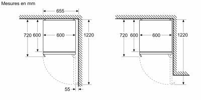 refrigérateur combiné no frost 2 circuits 186 x 60 cm avec compartiment xxl bosch kgn367ict