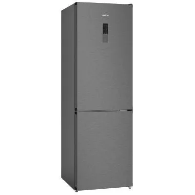 iq300, réfrigérateur combiné pose libre, 186 x 60 cm, acier inox noir siemens kg36nxxdf