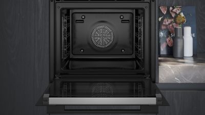 iq700, four intégrable avec sonde de cuisson et 13 modes de cuisson dont air pulsé 4d, 60 x 60 cm, noir siemens hb776g3b1