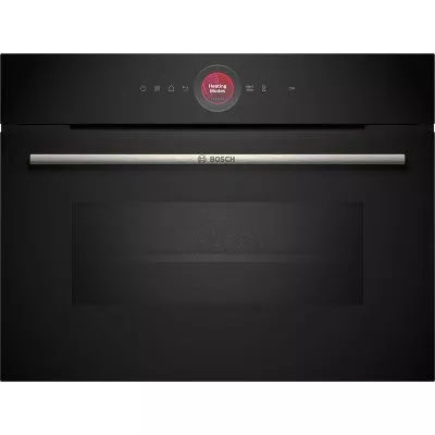 série 8, four intégrable compact avec fonction micro ondes, 60 x 45 cm, noir bosch cmg7241b1