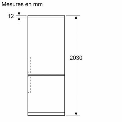 réfrigérateur combiné gamme exclusiv pose libre, 203 x 60 cm, inox anti trace de doigts bosch kgn39eicf