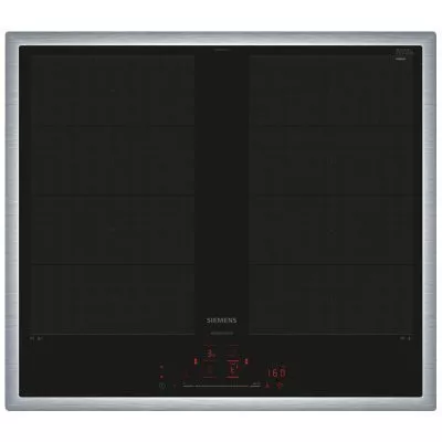 iq700, table à induction extraklasse 60cm, noir, avec cadre, siemens ex645hxc1m