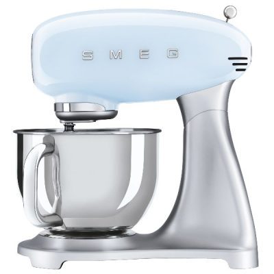 smeg robot sur socle 4.8 l bleu azur années 50 smf02pbeu