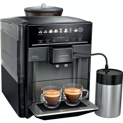 machine à café tout automatique, eq6 plus extraklasse, inox foncé te657f09de