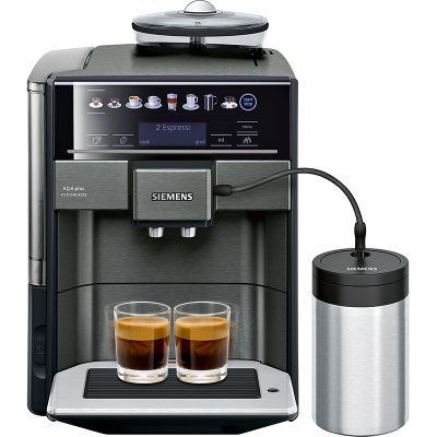 machine à café tout automatique, eq6 plus extraklasse, inox foncé te657f09de