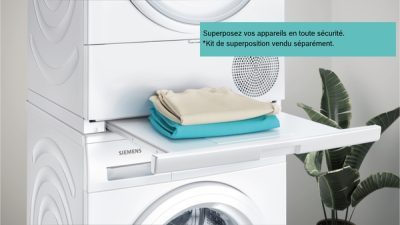 iq300, sèche linge pompe à chaleur, 8 kg siemens wt45hv14fr