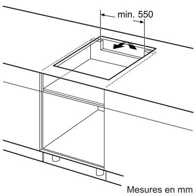 n 90, table à induction, 80 cm, noir, avec cadre neff t68ttv4l0