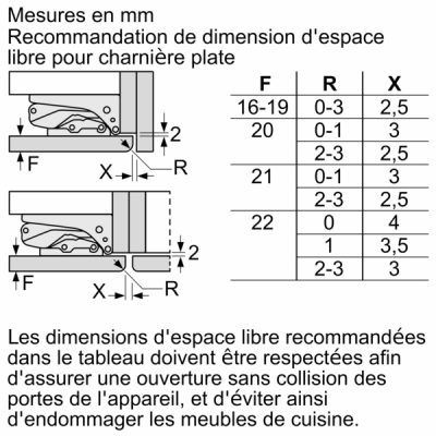 iq500, réfrigérateur intégrable, 122.5 x 56 cm, charnières pantographes softclose siemens ki41redd1