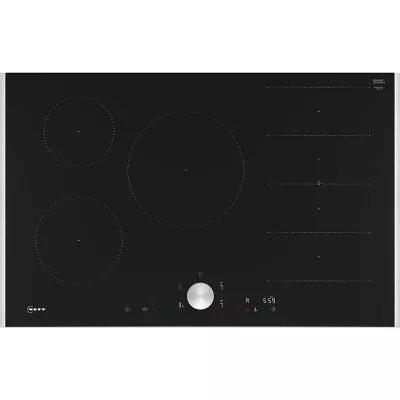 n 90, table à induction, 80 cm, noir, avec cadre neff t68ttv4l0