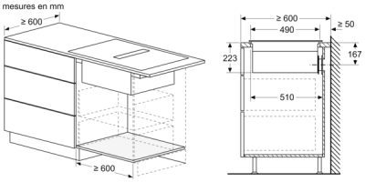 n 90, table induction aspirante, 80 cm, avec cadre neff v68ttx4l0