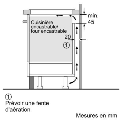 n 70, table à induction, 80 cm, noir, sans cadre t58fhs1l0