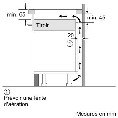 n 70, table à induction, 80 cm, noir, sans cadre t58fhs1l0