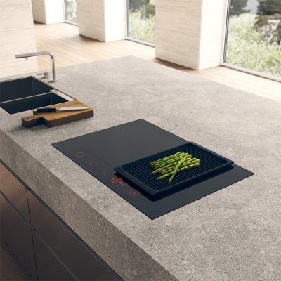 table de cuisson 72cm hight tech noir mat, à induction avec sonde de cuisson. asko hid754mfc