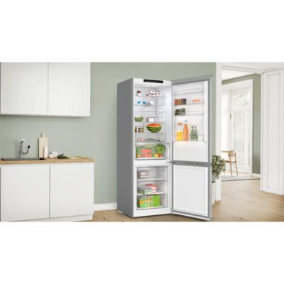 série 4, réfrigérateur combiné pose libre, 203 x 70 cm, couleur inox kgn492ldf