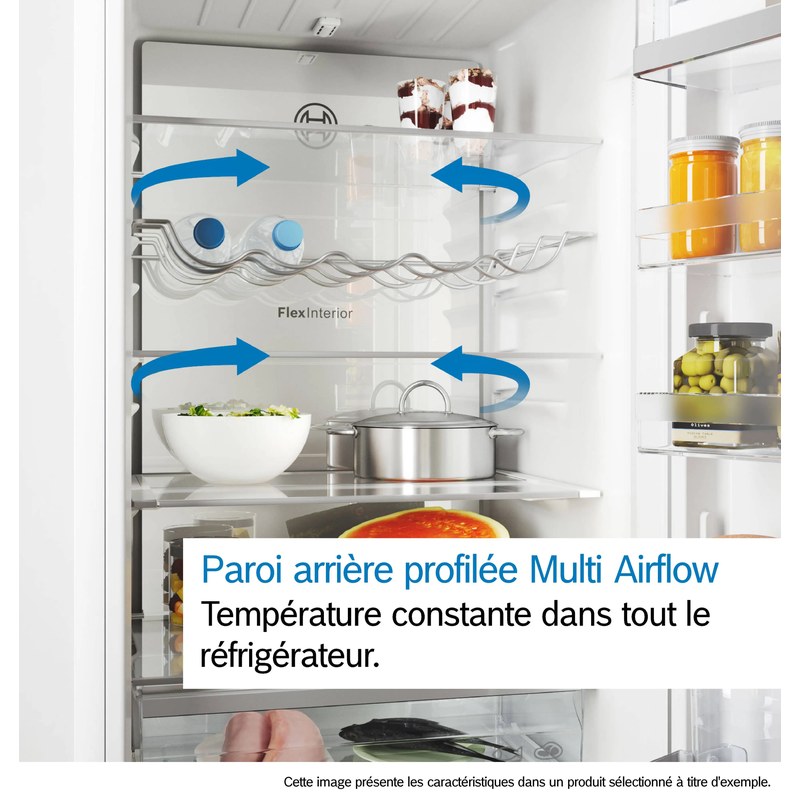 Réfrigérateur avec système Multi Airflow intégré.