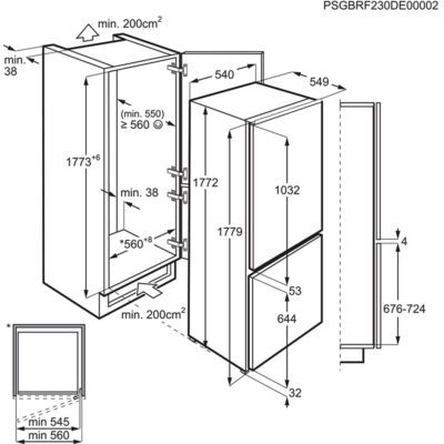 réfrigérateur combiné encastrable 177.2 cm 9000 multichill 0° fridge freezer aeg nsc9v181cs