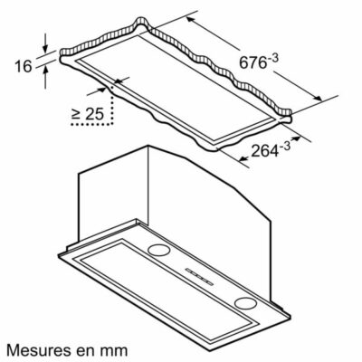 groupe filtrant 70 cm, inox neff d57ml66n1