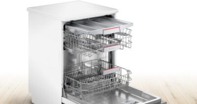 série 4, lave vaisselle pose libre, 60 cm, blanc bosch sms4emw01e