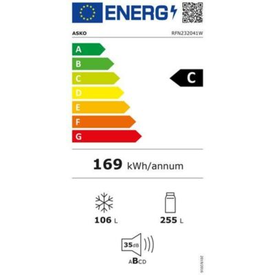 asko réfrigérateur combiné rfn232041w