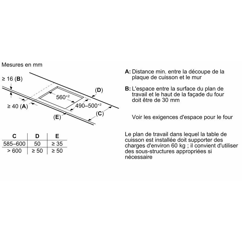 table à induction siemens extraklasse iq700 ex651hec1m 60 cm flexinduction sans cadre