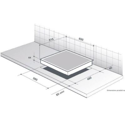 table induction blanche design avec zone flexible. de dietrich dpi 7686 wp